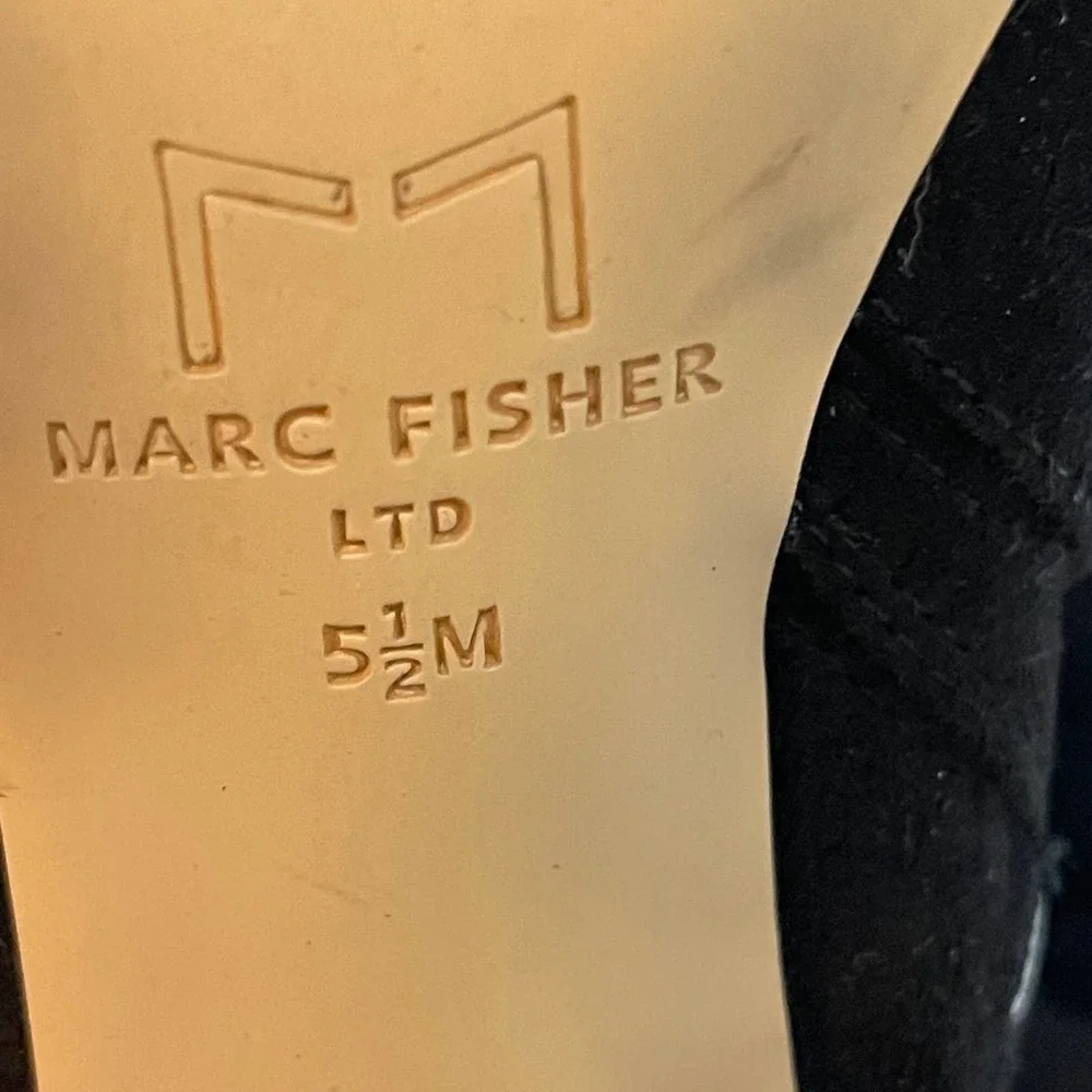 Marc Fisher LTD Over the Knee Boots Lace Up Solid Black Women's Size 5.5M